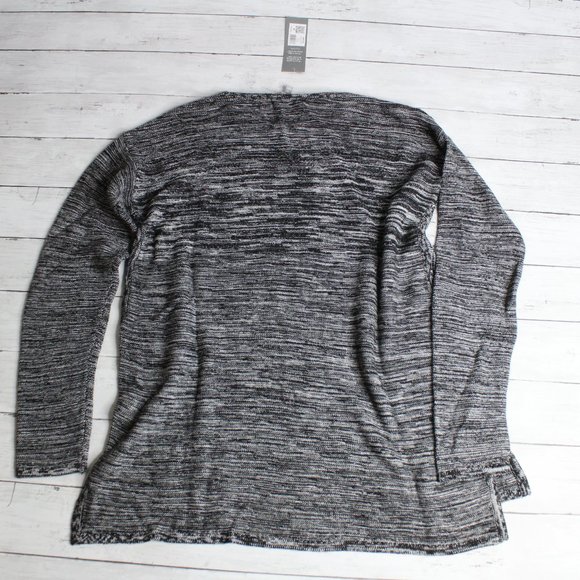 Daisy Fuentes Women's Pullover Tunic Sweater Size M Black White - Picture 5 of 5